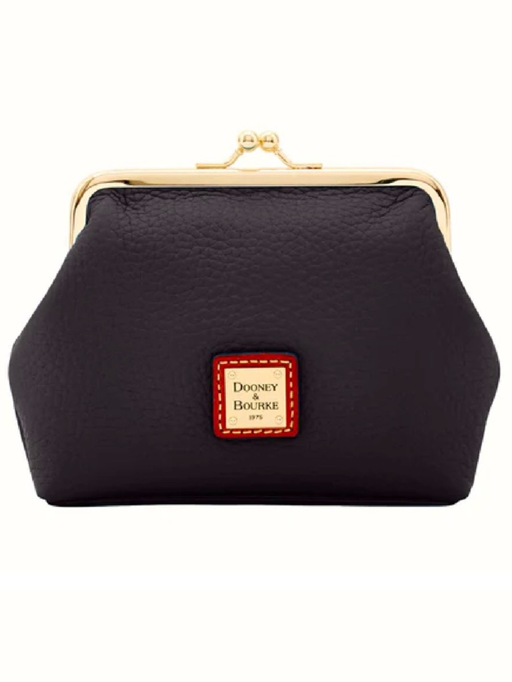 Dooney & Bourke Frame Pebble Leather Kiss-Lock Coin Purse